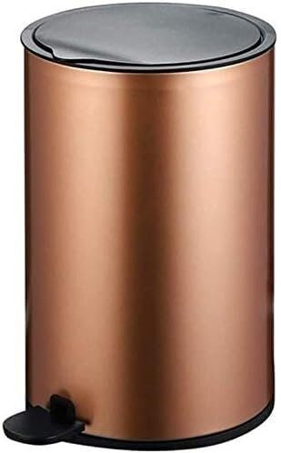 ININOSNP Poubelle Salon Poubelle Ménage Couvert Pied Poubelle Cuisine Salle De Bain Chambre Poubelle(Rose Gold,12L)