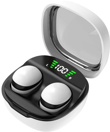 Generico Cuffie per Dormire,Auricolari per Dormire Isolare il Rumore,Bluetooth 5.3,Mini Auricolari Sportive Senza Fili,Perfette Cuffie per Dormire,Corsa,Yoga,Viaggi (bianco)