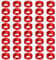 PATIKIL M8 Finish Countersunk Washer, 40pcs Anodized Aluminum Alloy Flat Cup Head Screw Gasket Bolt for Mechanical Accessories Parts DIY Models, Red