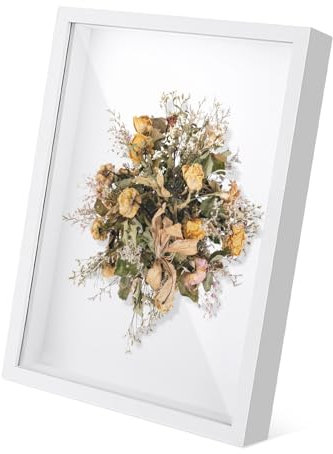 VMUTGA Cadre 3D Profond, 20 x 29cm A4 Cadre Photo Profond à Remplir Cadre D'Objet En Bois Cadre de Boîte D'Ombre Cadre Vitrine Profond pour Photos Bouquet Souvenirs Médailles Bricolage Décoration