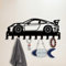 SUPERDANT Porte Clef Mural de Voiture Mural pour Clés de Voiture de Course 10 crochet Porte Clé Mural de Ferme pour Porte Clés Mural Organisateur de Clés en Métal Crochets pour Clés 11.5x25cm