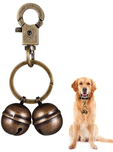 KGDUYC campanello per cani, Campanello extra forte per cani e gatti per collare, localizzatore di animali domestici e falconeria, ciondoli in ottone resistente con chiusura a moschettone girevole