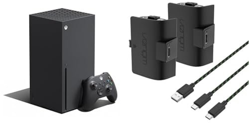 Venom High Capacity 1100mAh Rechargeable Battery Twin Pack - Black (Xbox Series X & S / Xbox One)