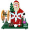 Glac Store Carillon Meccanico Natalizio in Legno con Ruota Panoramica e Melodia, Modelli Babbo Natale e Personaggi da Tavolo (Babbo Rosso)