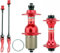 Rennrad-Nabe, 32 Löcher, 4 Lager, 100/130 Mm, Schnellspanner-Hinterradnabe Für Vorder- Und Hinterrad, 7/8/9/10/11-Gang-Kassette Red,32 Holes