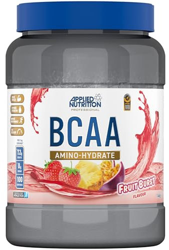 Applied Nutrition BCAA Powder - Branched Chain Amino Acids BCAAs Supplement, Amino Hydrate Intra Workout & Recovery Energy Drink (1.4kg - 100 Servings) (Fruit Burst)