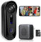 Video Doorbell Camera Wireless, No Monthly Fee, with Chime,32GB SD/Cloud Storage, Night Vision, Motion Detection,2 Way Audio, Real Time Alert,2.4G Wifi (J3)