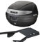 MOTOMENT Bundle Topcase inklusive Gepäckträger Komplettset Shad 29 Liter passend für Suzuki Address 125 2022-2022