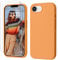GOODVISH 3 IN 1 for iPhone 16e Case Liquid Silicone 2025 with 2 HD Screen Protector, Full Body Protective Cover Anti Slip Slim Gel Rubber Soft Microfiber Lining iPhone 16e Phone Case, Orange