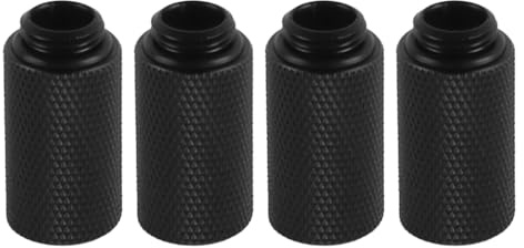 Tiardey 4-teiliger G1/4-Wasserkühlungs-Verlängerungsadapter, 30 mm, Messing, Stecker auf Buchse, Verlängerungsstück für PC-Wasserkühlungssystem (schwarz)