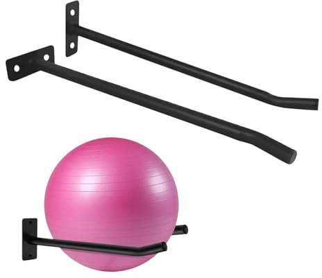 Ballhalter Wandhalterung, 2 Stück, Wand-Stabilitätsballhalter, robustes Zubehör für Zuhause, Fitnessgeräte, Aufbewahrungs-Organizer für Fitnessstudios, Fitnessstudios, Fitnessstudios