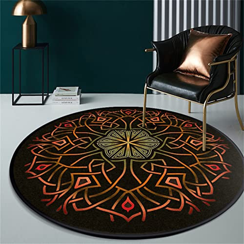 YUEKOPOU Round Chair Mat for Hardwood Floors - Anti-Slip Floor Protector for Home Office and Gaming Room(Yxdd3,150 x 150 cm)