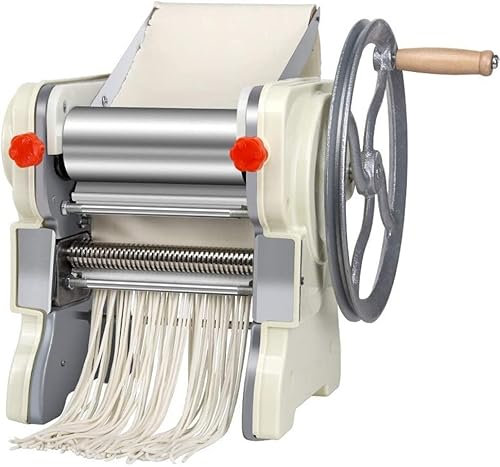 Professional Manual Pasta Maker Machine - Fresh Noodle Maker for Home & Commercial Use - Dough Press with Cutter Compact Size 32.1x30x27.5cm