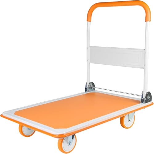 BCSRVCE Chariot à Pousser Pliable pour Le déménagement, capacité de 660 LB et Rangement Facile, Conception à Plat Polyvalente