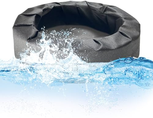 Zqkimzi Schwimmender Teich-Pflanzgefäß, Stoffpflanzkorb, Wasserblumeninsel, Wasserspielbehälter, idealer Teich, groß, langlebig, atmungsaktives Material für Wassergärten