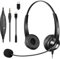 Callez 3,5mm Klinke PC Headset mit Mikrofon Noise Cancelling, Type-C Headset Handy mit Kabel für Laptop iPhone Samsung FritzFon C6 X6 Mac iPad Teams Zoom Büro Home Office, Ultra Komfort