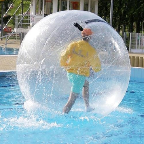 ZMJGLL 1.3-2.5M Walk On Water Walking Ball,Inflatable Pool Floats Toys,0.18Mm Roll Ball Inflatable Zorb Ball Zipper,w/600W Air Pump,for Swimming Pools (Dia 1.3)