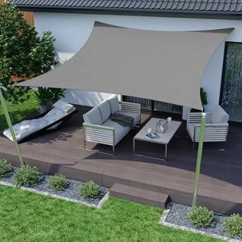 jarolift Basic Sonnensegel Quadratisch, Wasserabweisend, Sonnenschutz Sichtschutz für Terrasse Garten Balkon, Polyestergewebe 300 x 300 cm, Anthrazit