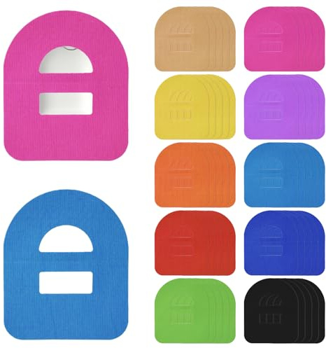 50 parches para Omnipod 5 impermeables, cinta adhesiva precortada flexible con correa, parche transpirable para monitor de glucosa continuo, cubiertas de sensor duraderas compatibles con accesorios