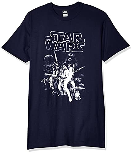 Star Wars Herren Official 'Poster' Graphic Tee Hemd, Navy, XX-Large