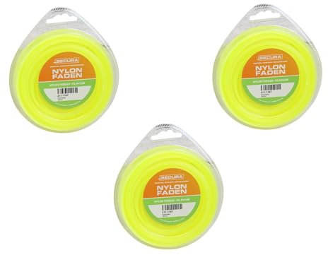 SECURA 3x Nylonfaden Mähfaden kompatibel mit Einhell Freischneider