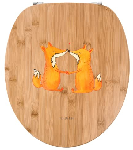 Mr. & Mrs. Panda Motiv WC Sitz Füchse Liebe - Geschenk, Liebespaar, Partner, Freund, Ehe, Liebesbeweis, Klodeckel, Toilette, Ehefrau,