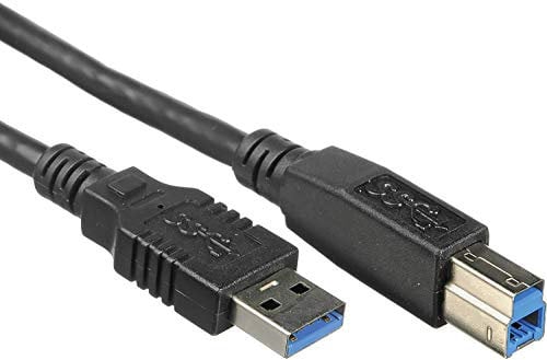 PremiumCord USB 3.0 A-B Verbindungskabel 5m, Datenkabel SuperSpeed bis zu 5Gbit/S, Ladekabel, USB 3.0 Typ A Stecker auf B Stecker, 9Pin, Farbe schwarz, Länge 5m