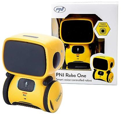 PNI Robot Interactivo Inteligente Robo One, Control por Voz, Botones táctiles, Amarillo