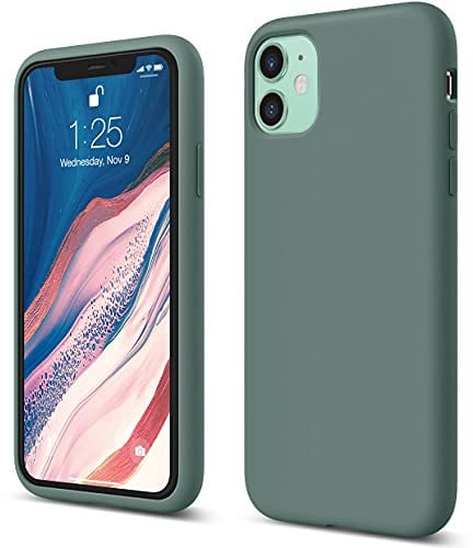 elago Liquid Silicone Case Designed for iPhone 11 Case (6.1), Premium Silicone, Full Body Protection : 3 Layer Shockproof Cover Case (Midnight Green)