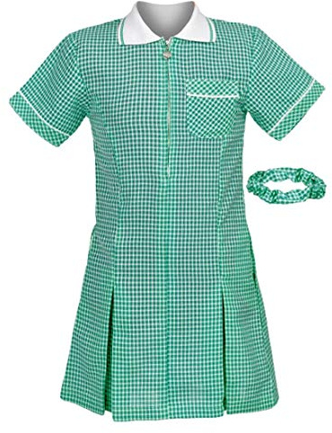 Hamishkane® Gingham School Dresses for Girls, Short Sleeve Summer Dresses | Girls gingham school dress Half Zip Collared, Side Pocket Hair Bobble, Pleated Summer gingham school uniform, 3-20 Years