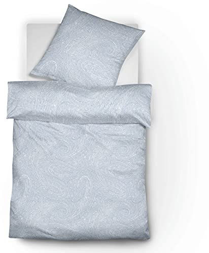 fleuresse Jacquard Leinen-Bettwäsche Provence Prestige, himmelblau 155x220 + 80x80 cm