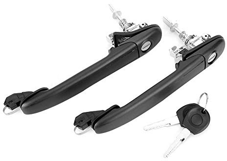 Außentürgriff Set mit Schlüssel, passend für MK3 6N1 1994-1999 MK3 FL 6N2 1999 to 2001, stabiler ABS Fahrzeuggriff zum einfachen Austausch defekter PKW Türgriffe