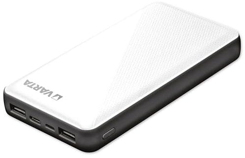 VARTA Power Bank 20000mAh, Powerbank Energy mit 4 Anschlüssen (1x Micro USB, 2x USB A, 1x USB C), kompatibel mit Tablets & Smartphone, inkl. Micro USB Ladekabel