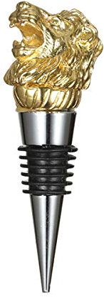 Golden Lion Wine Bottle Stopper - Beautiful Wine Stopper, Novelty Reusable Bottle Stopper, Christmas Champagne Wine Stopper Keep Fresh Gift for Wine Lovers