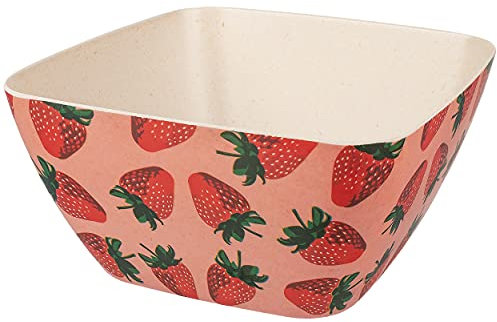 alles-meine.de GmbH Geschirr Motiv & Artikel wählbar 4 Stück - kleine Müslischale/Salatschüssel/Suppenschüssel - Erdbeere - 850 ml / 0,85 Liter - 4 eckig/quadratisch / ..