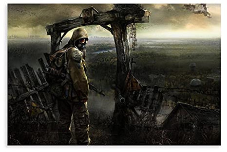 LFJT Stalker Spiel Leinwand Poster Schlafzimmer Dekor Sport Landschaft Büro Zimmer Dekor Geschenk Rahmen: 40 x 60 cm