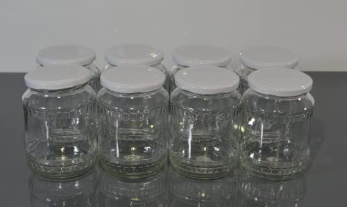 Einweckgläser 720 ml mit Deckel Weiß Einmachglas Weck Einmachgläser Vorratsgläser (48 Stk.)