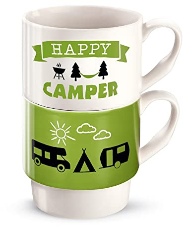 GILDE Stapeltasse Happy Camper 2tlg. 44173