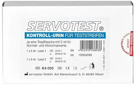 Servoprax 101307.0 Servotest Kontrollurin für die Qualitätskontrolle von Urinteststreifen, 2 x 15 ml