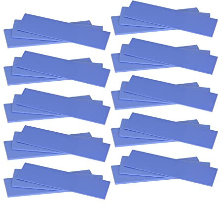 HASAYAKI 30 Pack Wärmeleitpads, 20 x 67 mm x 5 Dicke 0,5 | 1 | 1,5 | 2 | 3 mm, Wärmeleitfähigkeit 2,0 W/m.k, selbstklebend & weich, ideal zum Reparieren und Kühlen von Elektronik
