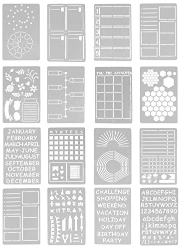 A5 Notizbuch und Journal Schablone aus Pet für Selbstgemacht, 16 Stück