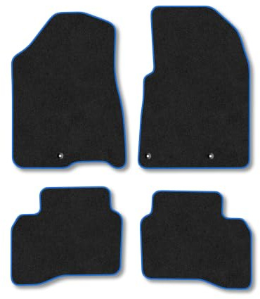Kia Niro (2017-2022) [Hybrid] Carpet Car Mats | Blue Edge Trim Tailored Fit Floor Mats Full Coverage Protection Accessories Easy Clean Anti Slip Made in the UK
