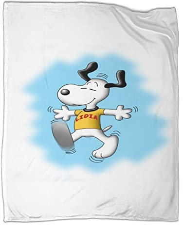 Snoopy Flanell Decke,Kinderdecke 3D Drucken Microfaser Flauschig Weich Warm Plüsch Wohndecke Fleece Tagesdecke Decke Für Sofa Und Bett 60x80inch(150x200cm)