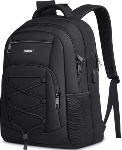 YAMTION Rucksack Herren Damen,Schulrucksack Jungen Teenager Schultasche Schulranze mit USB-Anschluss für Uni Studenten, Arbeit, Büro