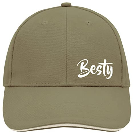 Huuraa Basecap Besty Bestie Geschenk Olive/Beige Besty Accessoire