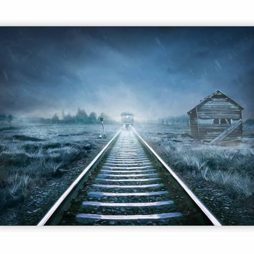 murando Fototapete Zug PREMIUM 100x77 cm - Foto Tapete Schlafzimmer Wohnzimmer Moderne Vliestapete XXL Wandtapete Motivtapeten Bildtapete 3d Effekt Wand Dekoration Flur Abstrakt Fahrbahn 10040901-70