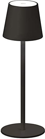 FHL easy! | Akku-Tischleuchte Tropea | Helligkeit Stufenlos Dimmbar | Leuchtdauer bis 100h | 1x LED 2,5 Watt inkl. - 270 Lumen - 3000 Kelvin | Sandschwarz | 850210