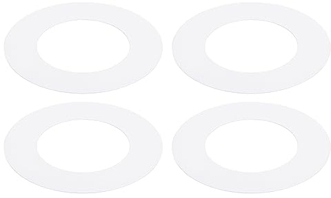 Awclub White Goof Trim Ring for 4 Inch Recessed Cans Downlights for Ceiling Light Fixtures, 4 Pack 108mm Inner Diameter, 170mm Outer Diameter, Steel Construction