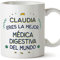 MUGFFINS Tazas Personalizadas para MÉDICA DIGESTIVA mujer - En Español - Mejor del Mundo - 11 oz / 330 ml - Regalo Personalizable original y divertido