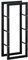 HOMCOM Soporte para Leña Estante de Leña Metálico Leñero de Exterior de Metal para Interior y Exterior Carga 100 kg 40x25x100 cm Negro